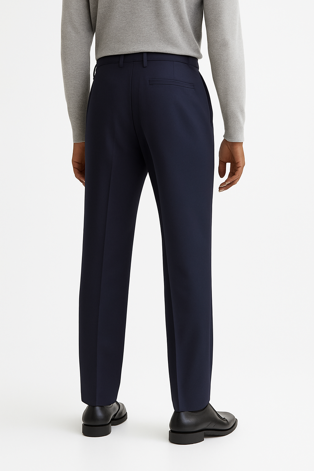 Navy blue straight fit pants