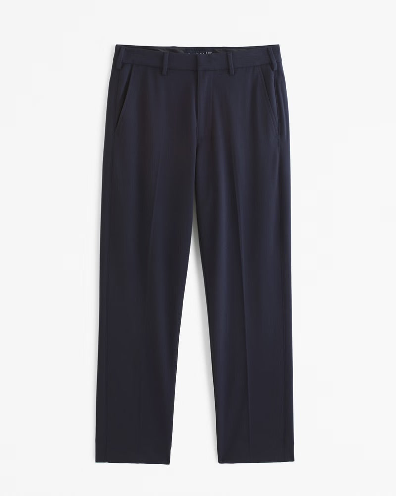 Navy blue straight fit pants