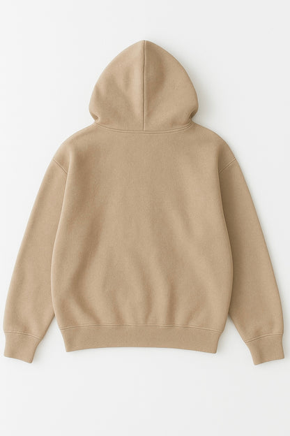 Beige fleece hoodie