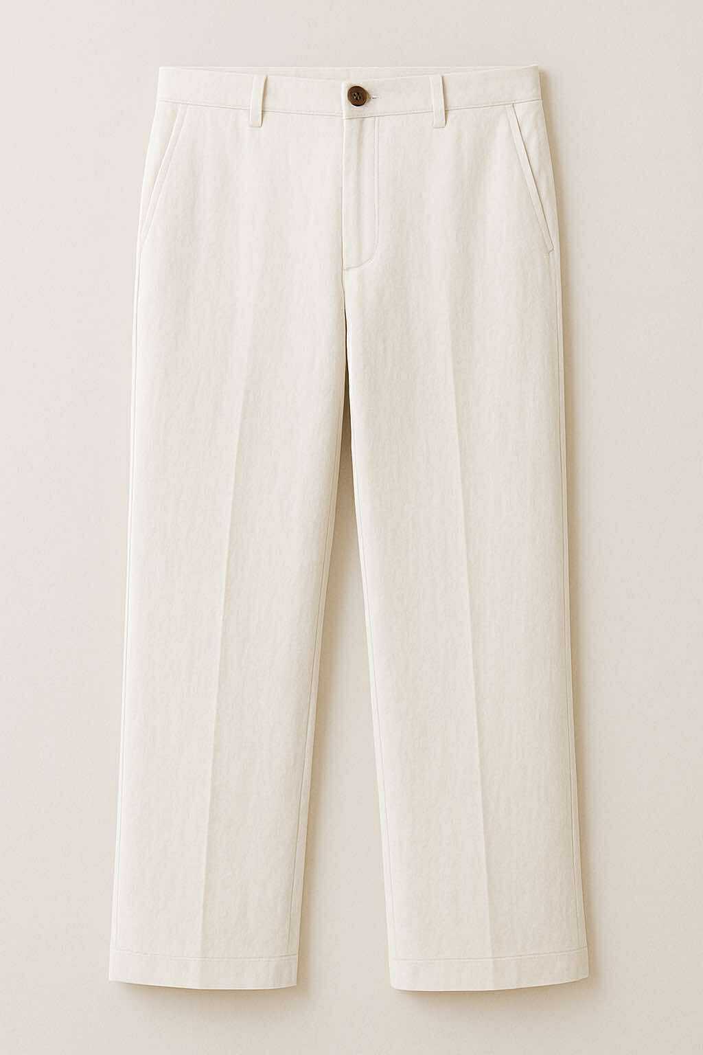 offwhite linen pants