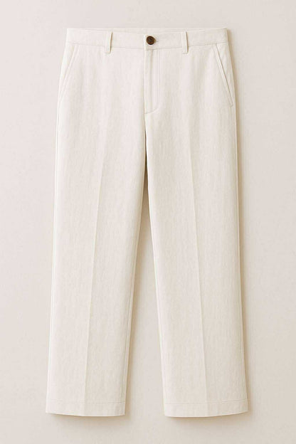offwhite linen pants