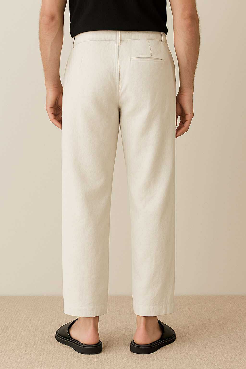 offwhite linen pants