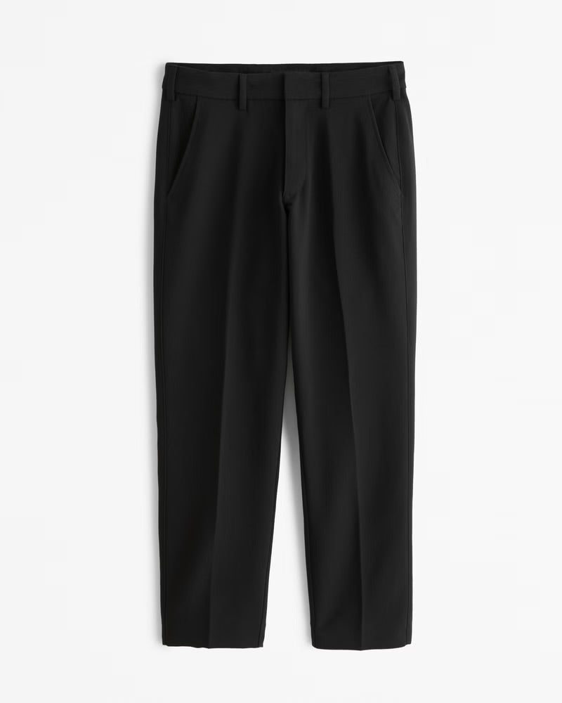 Black straight pants invisible buttons