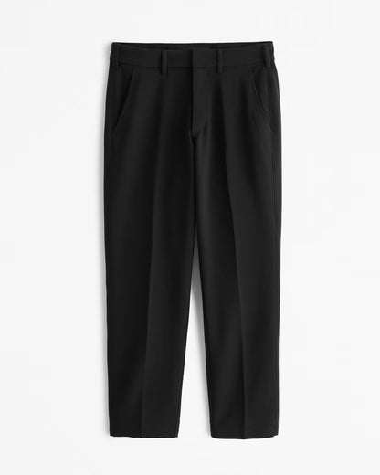 Black straight pants invisible buttons