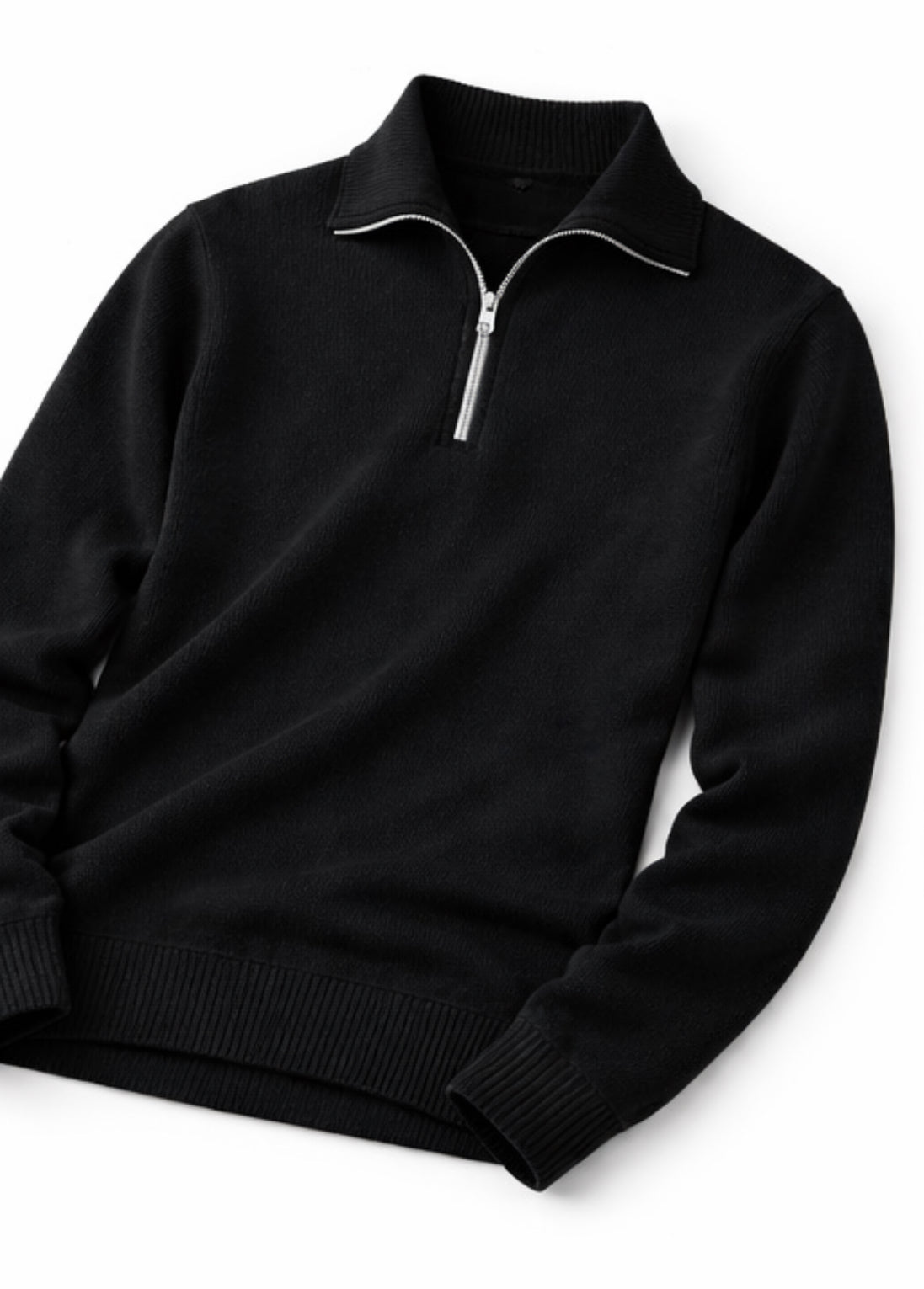 Black knitted sweater