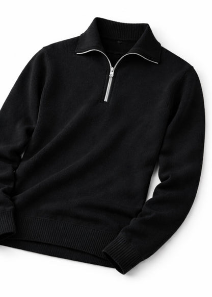 Black knitted sweater