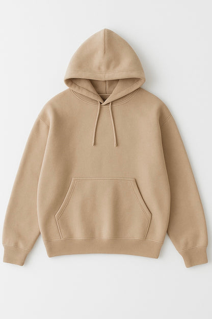Beige fleece hoodie