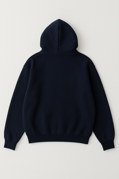 Navy blue fleece hoodie