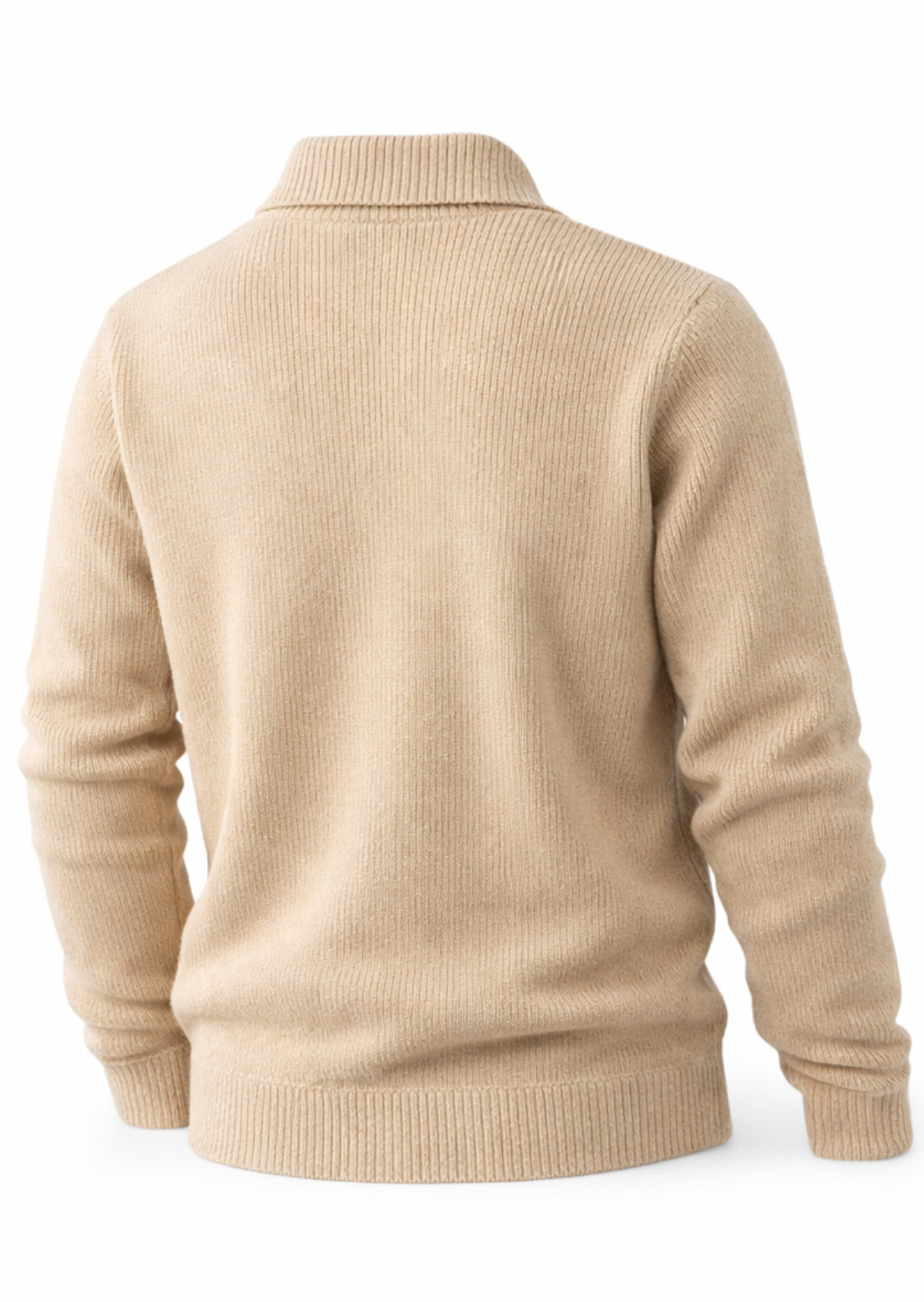 Beige knitted sweater