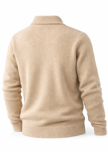 Beige knitted sweater