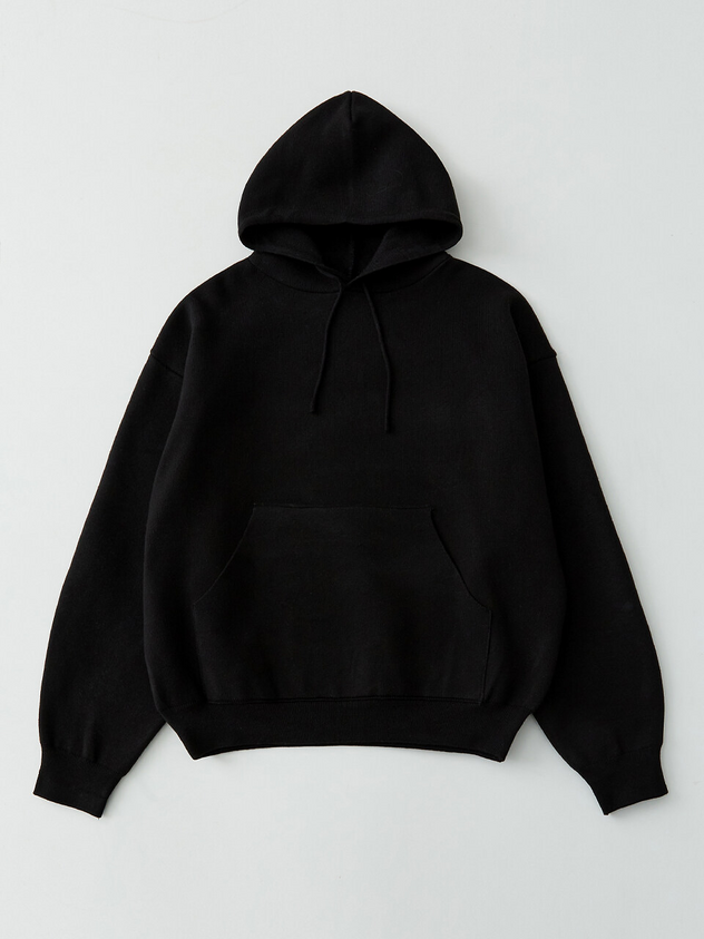 Basic black fleece hoodie