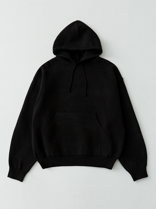 Basic black fleece hoodie