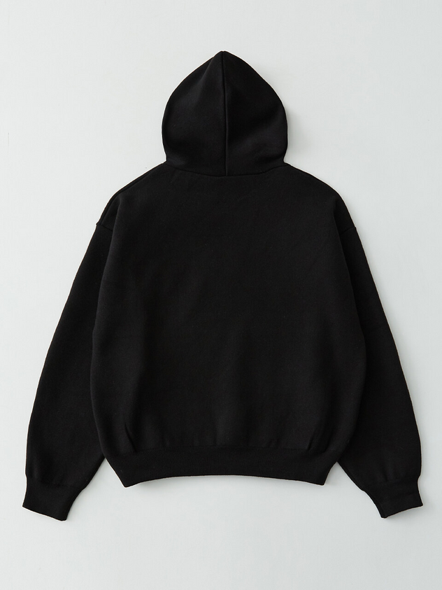 Basic black fleece hoodie