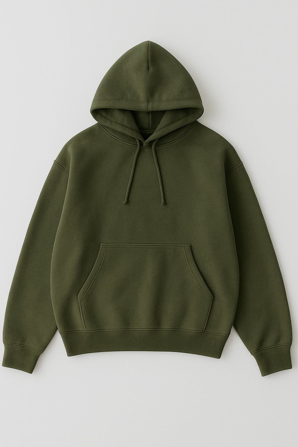 Olive green fleece hoodie