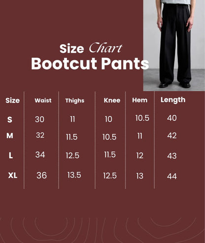 Black boot cut pants