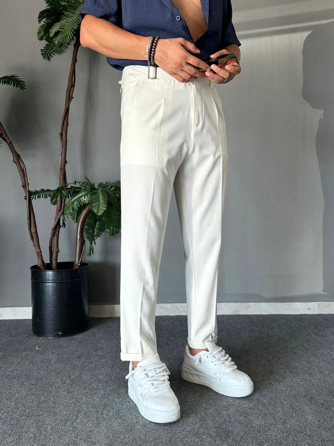 White Gurkha pant